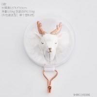 北欧ins风创意可爱挂钩挂钥匙架挂架口进装饰玄关墙面装饰品 雅絮微梦挂钩-D山羊