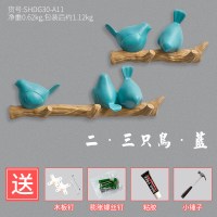 北欧ins风口墙上壁挂装饰品创意卧室玄关衣物收纳架钥匙挂钩 组合2(送钉子,粘胶)