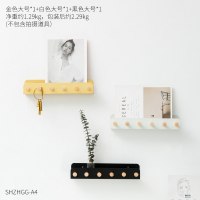 北欧创意ins铁艺钥匙挂钩玄关置物架口墙面装饰壁饰挂衣架卧室 大号三色组合