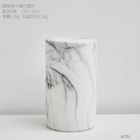 北欧创意大理石纹置物架墙上装饰品家居客厅卧室办公室墙壁小挂件 圆柱体大理石摆件(陶瓷)