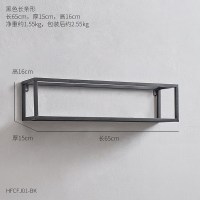 ins北欧客厅墙上房间装饰品壁挂餐厅创意方形铁艺多层隔板置物架 带铁板方形铁艺层架-黑