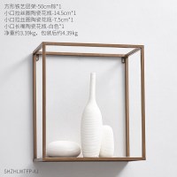 ins北欧风墙上创意房间装饰品置物架家居简约方形铁艺层架壁挂 组合1