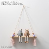 ins房间墙面装饰吊板创意置物架壁挂卧室墙上装饰架玩偶装饰品 置物架组合5