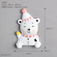 北欧风格墙上插座装饰框墙贴家用开关贴保护套可放手机充电置物架 晚安开关贴-北极熊