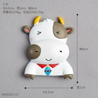 北欧风格墙上插座装饰框墙贴家用开关贴保护套可放手机充电置物架 晚安开关贴-小牛