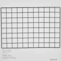 网格照片墙装饰ins风铁艺装饰免打孔置物架房间布置创意相片夹子 黑铁网粗小格65*45