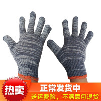 劳保手套耐磨防滑薄款工作男干活机修车灰色花线手套 灰色手套偏薄款200双