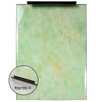 定做橱柜隐形边框3C钢化玻璃晶CIAA钢超白烤漆玻璃灶台整体定做 翡翠玉118元\米