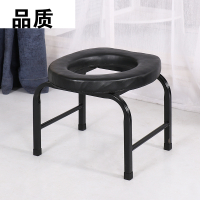 防滑加固座椅椅子CIAA老人解大便座便器卫生间家用如厕厕所坐便架 黑色33高方管非折叠
