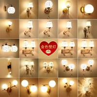 床头灯楼梯壁灯CIAA简约过道led卧室客厅创意阳台水晶双头墙壁灯