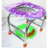 坐便器CIAA孕妇坐便器家用防滑产妇老人坐便椅便携式 厕所凳大便椅 双杠加固款40CM送厚垫底角