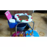 坐便器CIAA孕妇坐便器家用防滑产妇老人坐便椅便携式 厕所凳大便椅 花色带桶带框36CM仅送厚垫