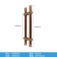 加厚钢化玻璃拉手CIAA不锈钢玻璃对装大把手可调孔距大把手 玫金带星点1500MM 其他