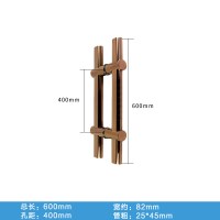 加厚钢化玻璃拉手CIAA不锈钢玻璃对装大把手可调孔距大把手 玫金带星点600MM 其他