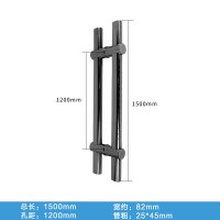 加厚钢化玻璃拉手CIAA不锈钢玻璃对装大把手可调孔距大把手 钛黑带星点1500MM 其他