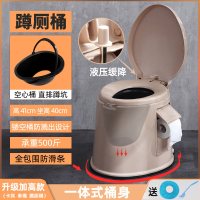 可移动马桶孕妇坐便器家用痰盂CIAA成人尿盆便携式老人尿桶夜壶大便椅 02增强驼色厕所用