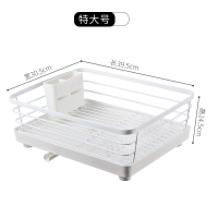 厨房碗架沥水架滤水篮CIAA置物架碗碟筷餐具碗筷收纳架家用水沥水架 特大号[白色]