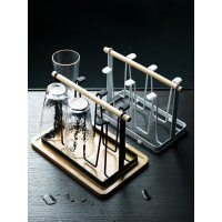 杯架置物架CIAA倒挂水杯挂架子家用北欧放创意托盘沥玻璃杯子架六头的