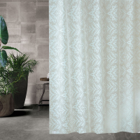 加厚浴帘卫生间防潮隔断帘CIAA窗帘帘浴室挂帘拉帘免打孔伸缩杆 墙纸 套装300宽*200高+2.8伸缩杆+环