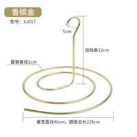 晒被子CIAA螺旋式圆形架子旋转晒凉衣架子阳台被单被罩床单晾衣架 [香槟金]加粗铝合金 1个