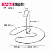 晒被子CIAA螺旋式圆形架子旋转晒凉衣架子阳台被单被罩床单晾衣架 深空灰[第二代·升级加厚铝合金]承重50斤 2个
