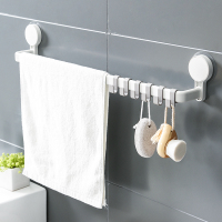 厕所晾洗脸帕挂毛巾架CIAA单杆吸盘式卫生间毛巾的架子挂钩免打孔创意