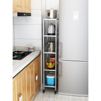 不锈钢CIAA厨房夹缝置物架落地多层超窄冰箱缝隙20cm宽30小型侧收纳柜