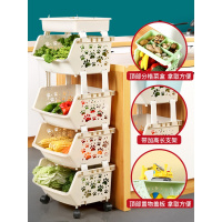 厨房收纳置物架CIAA小推车果蔬菜收纳架多层落地手推车菜篮子储物架子