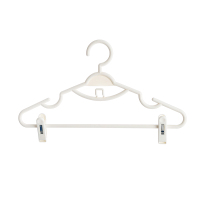  家用裤架裤夹子jk衣架挂裙夹子衣柜多功能强力带收纳裤架子 带裤架衣架[象牙白10个] 10个