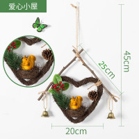 墙壁装饰挂件创意幼儿园寝室墙上奶茶店餐厅客厅CIAA卧室墙面花装饰品 爱心小屋花环