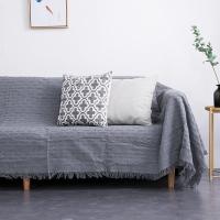 简约现代沙发套线毯子纯色沙发垫全盖巾网红insCIAA防尘罩布艺民 北欧灰井字格 180*260cm高扶手贵妃位/双人位