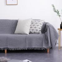 简约现代沙发套线毯子纯色沙发垫全盖巾网红insCIAA防尘罩布艺民宿 岩灰蜂巢 130*180cm