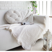 简约现代沙发套线毯子纯色沙发垫全盖巾网红insCIAA防尘罩布艺民宿 白波浪纹 130*180cm