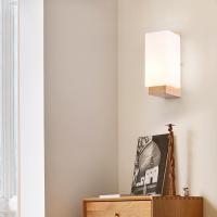 北欧创意led卧室床头灯个性木CIAA壁灯现代简约走廊过道阳台灯壁灯