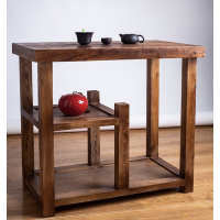 老榆木移动茶水柜餐厅储物沙发边柜水桶柜阳台CIAA桌简约现代小茶台