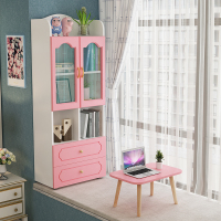 飘窗柜CIAA储物柜阳台防晒收纳置物柜书桌书柜一体卧室窗台装饰小书架