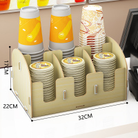 杯子架置物架CIAA一次性纸杯自动取杯器桌面纸杯架水杯架子多功能支架 D03白枫木