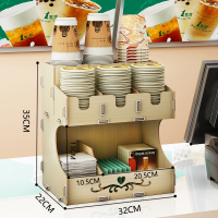 杯子架置物架CIAA一次性纸杯自动取杯器桌面纸杯架水杯架子多功能支架 D08白枫木