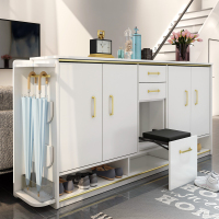 轻奢意式木多层入户鞋柜CIAA家用口外面大容量过道储物玄关柜靴柜