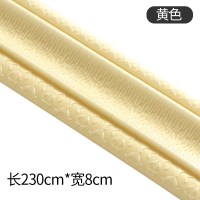 踢脚线墙贴自粘3D立体防水瓷砖腰线贴纸客厅走廊边画框装饰地脚线 [5条装]踢脚线-黄色(8cm宽*2.3米长) 中