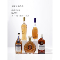 北厅创意现代简约假书书办公室书房酒柜家居装饰品小摆件 5瓶中档套装(空瓶寄出)