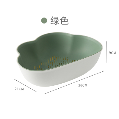 瓜子糖果盒家用过年水果盘创意个性干果收纳零食坚果现代客厅茶几 云朵绿