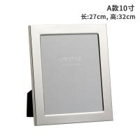ins北欧金属创意相框摆台5寸6寸7寸8寸10寸美式欧式玻璃照片摆 简约相框/A款10寸 实物拍摄,