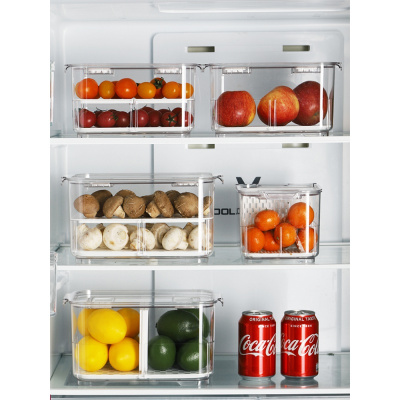 冰箱收纳盒家用冷藏抽屉式保鲜盒创意带沥水蔬菜水果整理