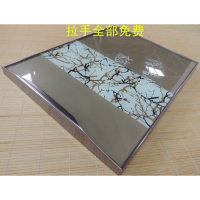 CIAA橱柜包框定做钢化玻璃烤漆欧式厨房灶台全铝合金精晶钢板定制 亮光迪奥包框