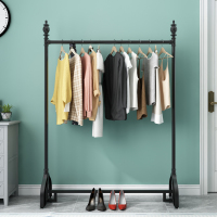 单杆式落地晾衣架CIAA家用阳台挂衣服 简易收纳卧室升降凉晒衣架子 [白]长150宽40高175高度可调