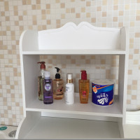 浴室置物架CIAA落地化妆品收纳储物柜厕所防水窄柜卫生间马桶边柜侧柜 加高一层架宽50深20高40