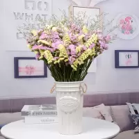 云南勿忘我鲜花CIAA真花满天星花束客厅摆设花干花花束家居装饰摆件 粉+黄+情人草长款2斤不含花瓶