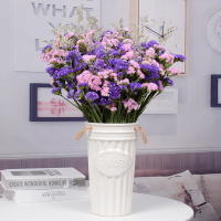 云南勿忘我鲜花CIAA真花满天星花束客厅摆设花干花花束家居装饰摆件 紫+粉+情人草长款2斤不含花瓶