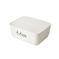 家用 内裤整理CIAA盒袜子分隔可叠加收纳箱带标签内衣收纳盒 A白色内衣收纳盒(无格)